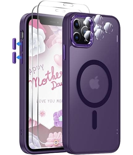 LeYi for iPhone-11-Pro Case Purple with Screen Protector X2 + Camera Cover X2[ MagSafe Compatible] Magnetic iPhone 11procase Military-Grade Protective Cases for iPhone 11Pro i Phone 11 Pro, Purple - Image 1