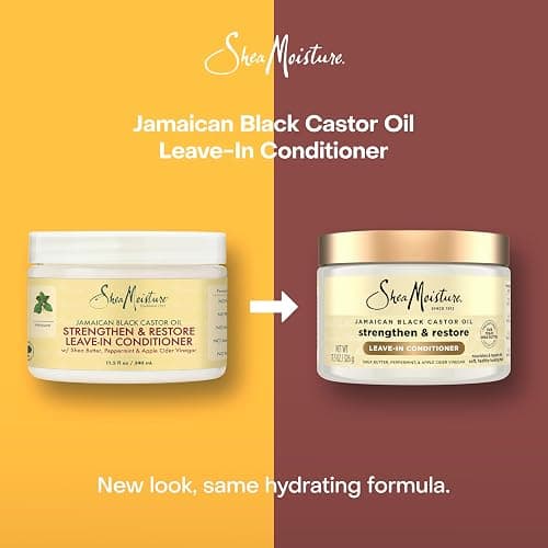 SheaMoisture Jamaican Black Castor Oil Leave In Conditioner 100% Pure Jamaican Black Castor Oil For Damaged Hair to Soften and Detangle Hair 11.5 oz thumbnail 3