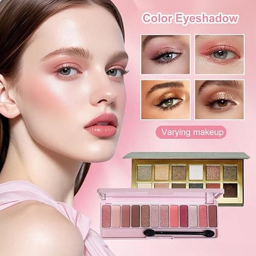 Fynqwor Makeup Kit,Makeup Set,25Pieces All in One Makeup Kit for Women and Teens,Hypoallergenic Makeup sets for Women Full Kit,make up kits for teens,Christmas makeup gift set for beginners thumbnail 3