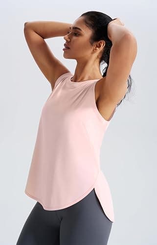 JOYSPELS Ice Silk Workout Tank Tops for Women Cool-Dry Sleeveless Loose Fit Yoga Shirts Athletic thumbnail 4
