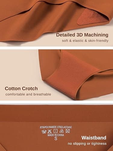 AIVEITE Womens Underwear Full Coverage No Show High Waisted Seamless Ladies Panties 6 Pack thumbnail 5