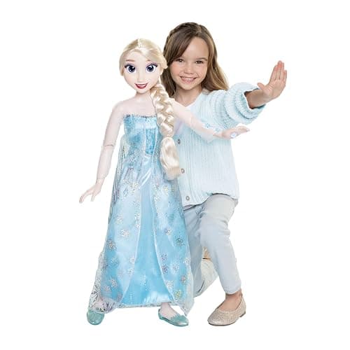 Disney Frozen Elsa Doll, 100 Ice Powers, Light Up & Music Sounds, Stands 32 Inches Tall, Sings 'Let It Go', Great for Girls - Image 1