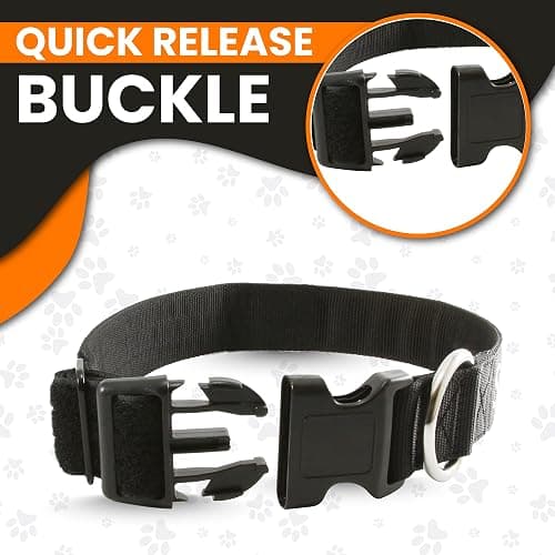 Tacticollar - Service Dog Collar, Nylon, Adjustable, Embroidery ((X-Small) 10-12in Length x 1in Width) thumbnail 5