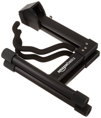 Amazon Basics Adjustable Folding Guitar Stand, A-shape, Fully Assembled - For School Music Program, Concerts & Multiple Users, Black, 8.66 x 15.16 x 3.74 inches thumbnail 7