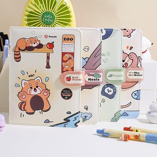 Kawaii Journal Notebook for Kids, Colorful Journal A5 Size To Do List, Travel Planner Zoo Theme Girls Diary 224 Pages with Magnetic clasp (The Otter) thumbnail 7