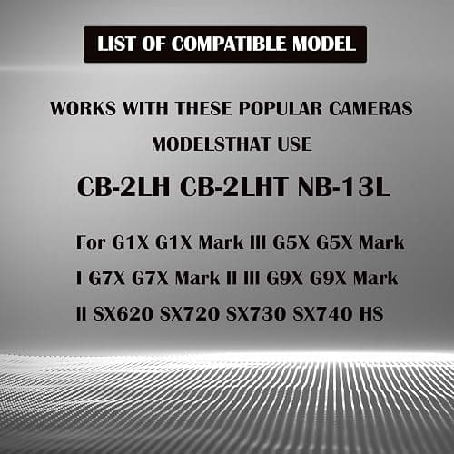 Battery Charger Compatible with Canon G7X G7X Mark II III G1X G1 X Mark III G5X G5X Mark II G9X G9X Mark II SX620 SX720 SX730 SX740 HS Digital Camera thumbnail 4