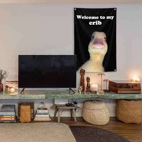 Welcome to My Crib Flag，2x3 Feet Tapestry Funny Poster Durable Man Cave Wall Flag with Brass Grommets room decor for bedroom Banner thumbnail 7