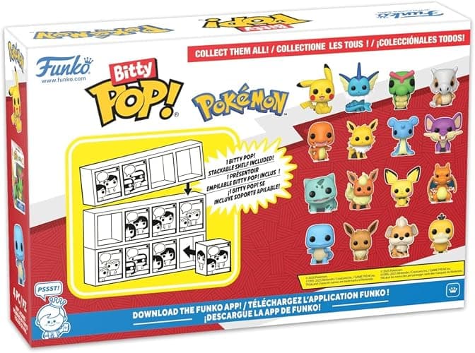 Funko Pop! Bitty: Pokemon - Bulbasaur, Flareon, Pichu, and Charizard - 0.9 Inch (2.2 Cm) Collectable - Gift Idea - Stackable Display Shelf Included - Gift Idea - Party Bags Stocking thumbnail 4