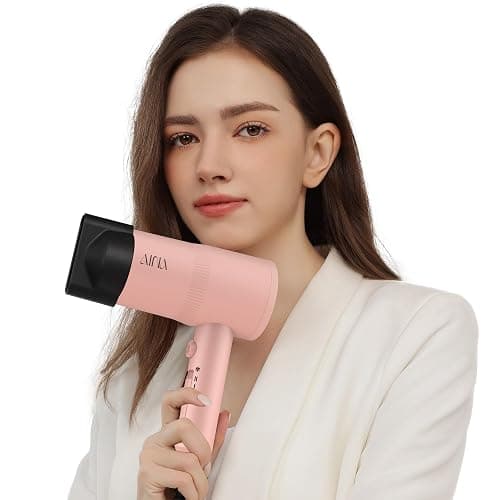 AINA Hair Dryer with Diffuser, Blow Dryer for Women | Advanced Ionic Technology, Ceramic Coating | Cold Shot Features Turbo Heat for Fast Drying and Shine 110V/ALCI (Babe Pink) thumbnail 7