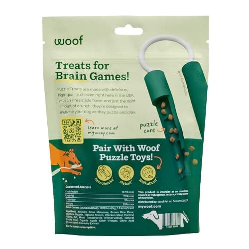 WOOF Air-Dried Puzzle Treats - Refill Treats Sized Puzzle Toys - The Perfect Dog and Puppy Training Treats - Made with Real Chicken - 5 oz thumbnail 2