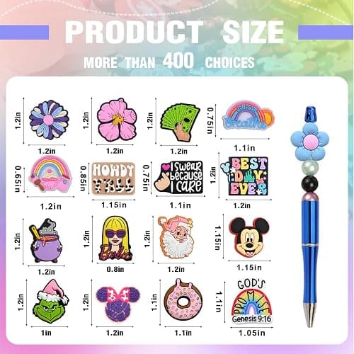 40Pcs Non-Repeat Cartoon Silicone Focal Beads for Pens, Random Focal Beads Bulk for Bead Pens Keychain Jewelry Making, Only Applicable to Adults thumbnail 2