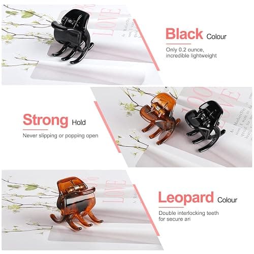 6 Pieces Hair Claw Clips, Morhom 1.3 Inch Jaw Clips for Thick or Medium Hair thumbnail 2