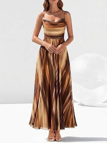 BTFBM Women Summer Floral Maxi Dresses Elegant Spaghetti Strap Dress Printed Party Dress Beach Long Dresses thumbnail 4