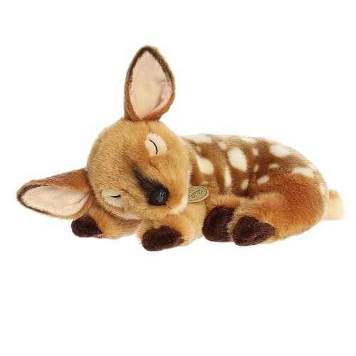 Aurora® Adorable Miyoni® Tots Sleepy Fawn Stuffed Animal - Lifelike Details Make a Cherished Companion - Perfect for Decorating Bedrooms or Classrooms - Brown 10.5 Inches thumbnail 2