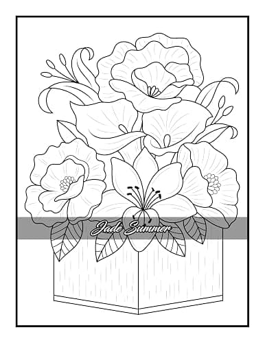 100 Flowers: An Adult Coloring Book with Bouquets, Wreaths, Swirls, Patterns, Decorations, Inspirational Designs, and Much More! thumbnail 27