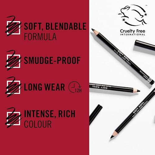 Rimmel Soft Kohl Kajal Professional Eyeliner Pencil, Jet Black thumbnail 7