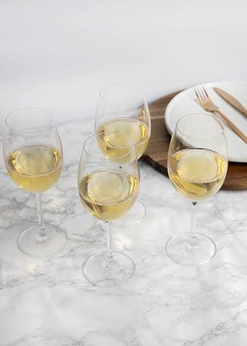 MIKASA Julie Luxury Lead-Free Crystal White Wine Glasses, 470 ml, Clear, Set of 4 - Julie - White Wine Glasses thumbnail 5