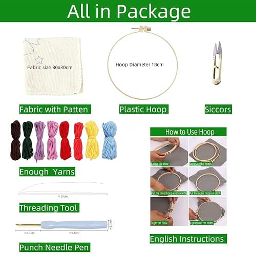 DIY Punch Needle Kits Butterfly on Sunflower Embroidery Punch Needle Starter Craft with Hoop Easy for Beginners for Festival t and Decoration 20x20cm-1 thumbnail 2