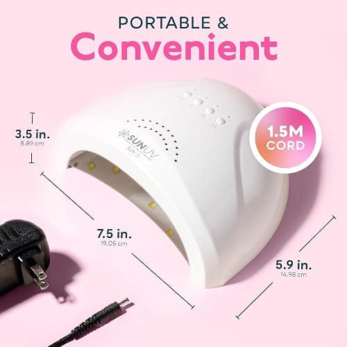 SUNUV UV LED Nail Lamp, Gel Light for Nail Polish UV Dryer with 3 Timers SUNone White thumbnail 5