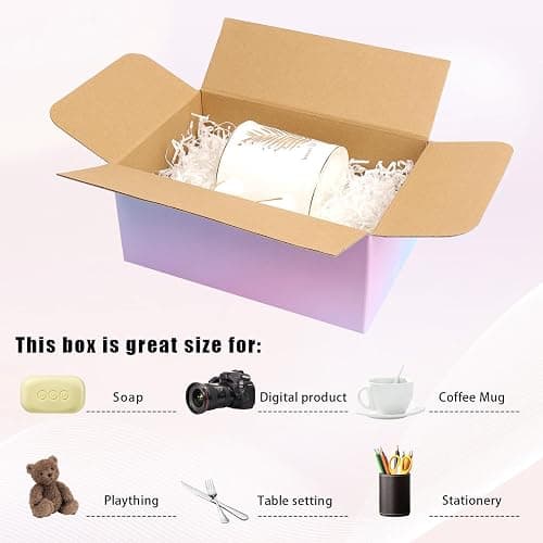 FORBFAN 9 x 6 x 4 Shipping Boxes, 30 Pack Corrugated Cardboard Mailing Boxes for Small Business, Colorful Packing Boxes for Shipping & Packaging thumbnail 6