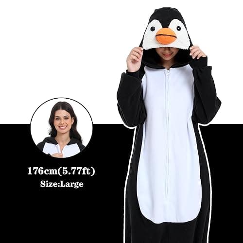 NAITOKE Adult Animal Onesie Halloween Costume Cosplay One-Piece Pajamas Women Man Teens thumbnail 3