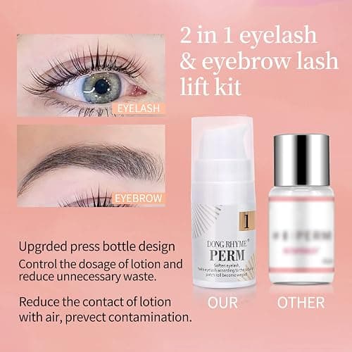 2025 Upgrade Lash Lift Kit, Keratin Eyelash Perm Kit, Eyebrow Eyelash Curling Lamination Kit Professional Lash Lift Extensions, Semi-Permanent Curling Perming Wave Suitable at Home and Salon by DONG RHYME thumbnail 3