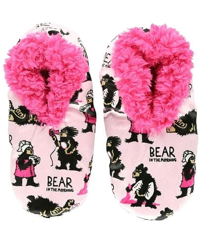 Lazy One Fuzzy Feet Slipper Socks for Women, Cute Fleece-Lined House Slippers, Non-Skid Slipper Socks - Image 1