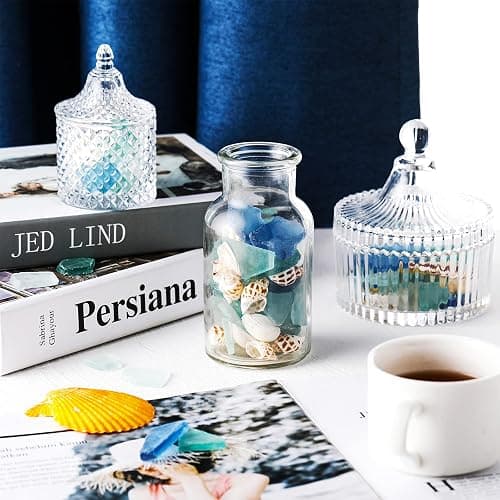 Jetec Sea Glass for Crafts Seaglass Pieces Decor Flat Frosted Sea Glass Vase Filler Crushed for Beach Wedding Party Decor Home Aquarium DIY Art Craft Supplies(Blue, White, Green) - Blue, White, Green thumbnail 7
