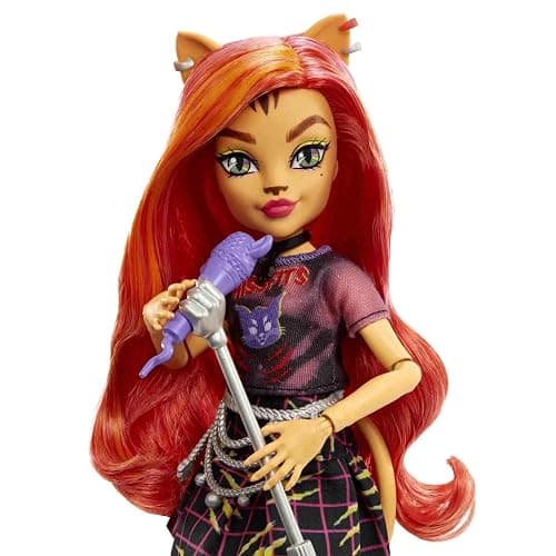 Monster High Toralei HHK57 Poupée de Collection à Rayures avec Animaux de Compagnie et Accessoires Sweet Fangs G3 Reboot, Multicolore thumbnail 4