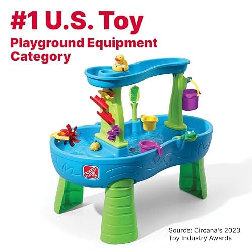 Step2 Rain Showers Splash Pond Water Table, Kids Water and Sand Activity Sensory Playset, Summer Outdoor Toys, 13 Piece Water Toy Accessories, For Toddlers 1.5+ Years Old, Blue & Green thumbnail 8