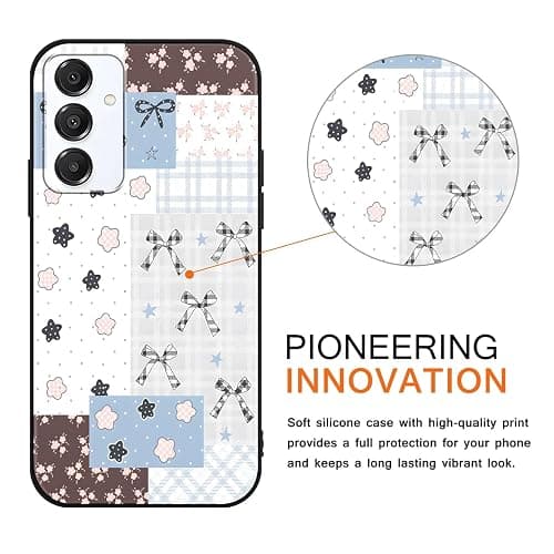 Vulfwela 2 Pack Bowknot Case for Samsung Galaxy A16 5G, Aesthetic Polka Dot Bow Star Checkered Collage Y2K Pattern Design Cute Phone Cover, TPU Shockproof Protective Shell for Samsung A16 5G 6,7" thumbnail 2