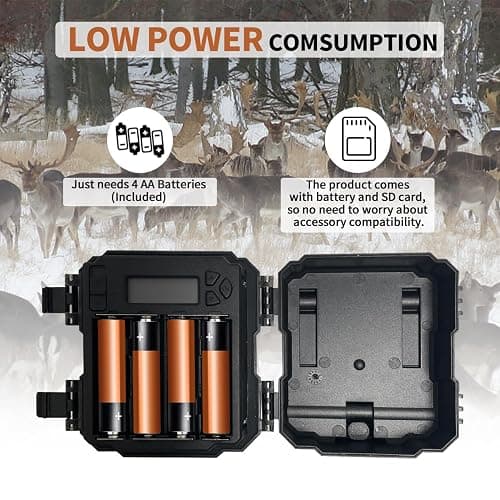 WOSODA Mini Trail Camera 4 Pack 30MP 1080P HD, Game Cam with SD Card, Waterproof Tiny Deer Camera Night Vision Motion Activated with Fast Trigger Time for Outdoor Wildlife Monitoring thumbnail 5