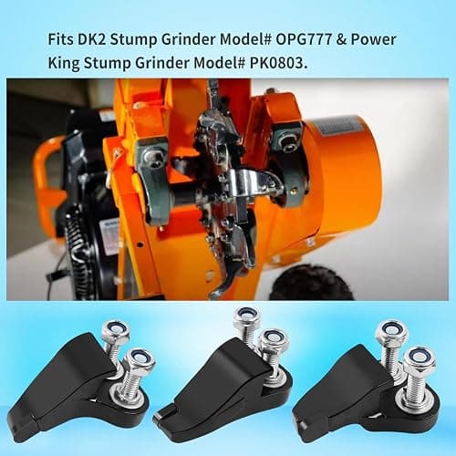 XQK Set of 9 Carbide High Speed Cutting Teeth Fits DK2 Stump Grinder Model OPG777 & for Power King Stump Grinder Model PK0803,Summer Products thumbnail 3