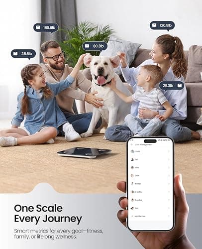 YINOLIFE Smart Scale for Body Weight, BMI, Body Fat, Muscle Mass, Highly Accurate Digital Bathroom Scale, 20 Body Composition Analyzer Sync Apps 400lbs,10.2" Compact Scale, Blue thumbnail 8