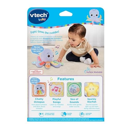 VTech Baby Snuggles The Octopus Musical Plush Toy thumbnail 8