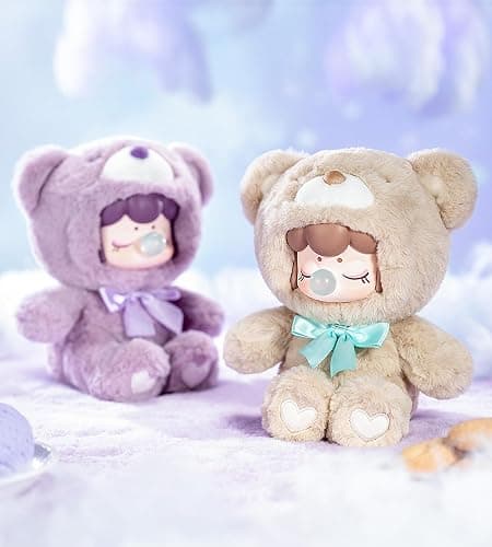 ROBOTIME Plush Doll Blind Box Figure,7 Inches Cute Anime Plush Doll Mystery Box Popular Collectible Toy Creative Kits for Birthday Gifts/Christmas Holiday Chocolate Colorful Plush Bear (1 pcs) thumbnail 4