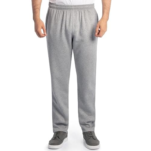 Fruit of the Loom Mens Eversoft Fleece Open Bottom Sweatpants with Pockets, Relaxed Fit, Moisture Wicking, Breathable - Image 1