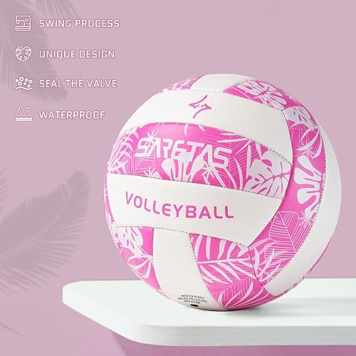SARETAS Volleyball Soft Beach Volleyball Official Size for Outdoor/Indoor Play, Colorful Volley Balls for Youth Teens Girl and Kids, Practice Volleyballs with Pump Needles for Backyard thumbnail 8
