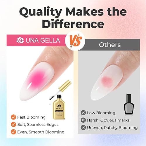 UNA GELLA Blooming Gel Nail Polish 15ml Super Clear for Spreading Effect U V/LED Needed Nail Blooming Gel for Marble Natural Stone Floral Print Watercolor Effect Design Soak Off Home DIY Salon thumbnail 6