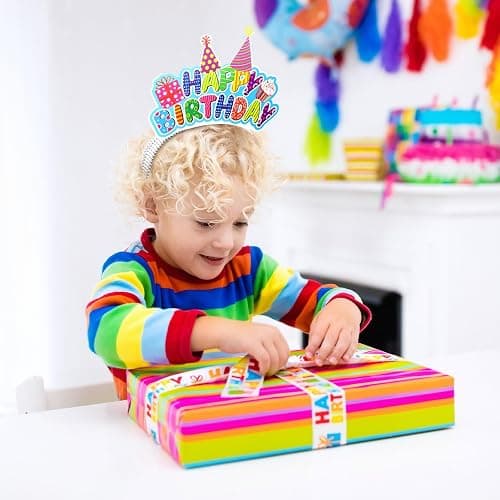 Yunsailing Happy Birthday Headbands Bulk Birthday Crowns for Kids Classroom Family Celebrate Birth Party Decoration thumbnail 3
