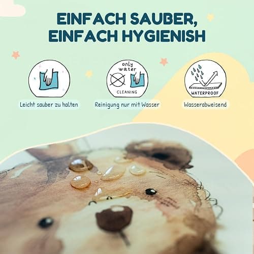 Ceba Baby® weiche Wickelauflage 50x70 cm - Doppelseitige Baby Wickelunterlage - Wickeltischauflage für Junge und Mädchen - Wasserdicht, abwaschbar - OEKO-TEX - Made in EU - Löwe, der König thumbnail 6