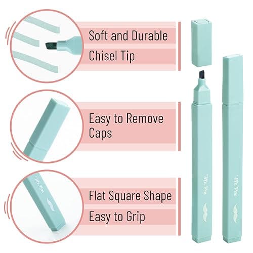 Mr. Pen- Aesthetic Cute Highlighters, 8 pcs, Chisel Tip, Earthy Colors, Assorted Colors,No Bleed Bible Pastel Highlighter Set thumbnail 4