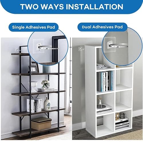 Adhesive Furniture Wall Anchors (10 Pairs 20 Packs), Vinkqiado Anti Tip Furniture Safety Straps for Baby Proofing, Secure Bookcase Dresser Shelf Cabinet to Wall for Child thumbnail 3