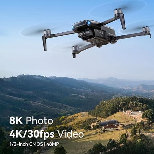 Ruko U11MINI 4K, Drones with Camera for Adults 4K Video 8K Photo, Under 249g, 3-Axis Gimbal EIS, 20000ft FPV Transmission, AI Takeoff/Landing, Auto Return, GPS with Beeper, Beginner (96-Min Flight) thumbnail 4