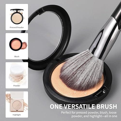 DUcare Powder Brush for Loose Powder - Fluffy Makeup Brushes with Soft Synthetic Bristles for Setting Powder/Blush/Highlighter, Large Face Makeup Brush for Flawless Application thumbnail 2