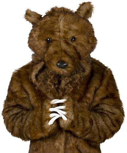 Workaholics Adult Unisex TV Show Official Bear Halloween Cosplay Costume Coat thumbnail 3