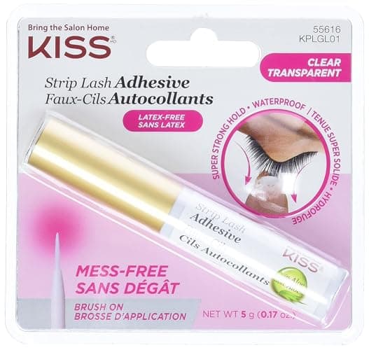 KISS Strip Eyelash Adhesive, Clear 0.176 Oz KPLGL01 (Pack of 2) thumbnail 2