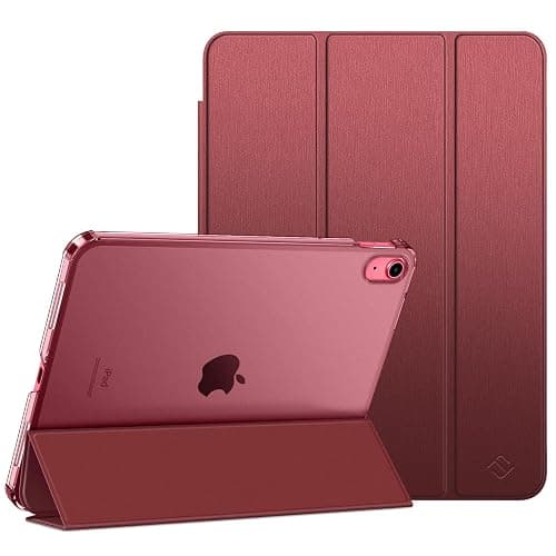 FINTIE Ultra Slim Case for iPad (A16) 11th Generation 11 Inch 2025 / iPad 10th Generation 10.9 Inch 2022 - Frosted Back Shell with Fold-back Stand and Auto Wake/Sleep, Burgundy - Image 1