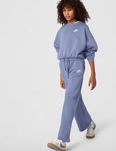 Nike Girls' Sportswear Club Fleece Wide-Leg Pants thumbnail 2