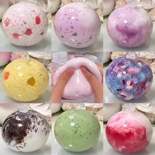 RandJ DIY Stress Ball Making Kit, Squishy Maker Kit with Blank Skins & Air Pump, Add Water to Make Your Own Crunchy Stress Balls for Adults, Transparent Squeeze Toy thumbnail 5